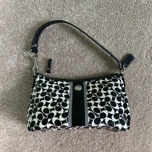 Black and White Coach Handbag